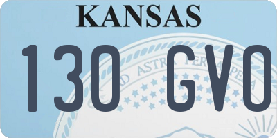 KS license plate 130GVO