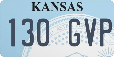 KS license plate 130GVP
