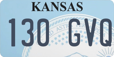 KS license plate 130GVQ