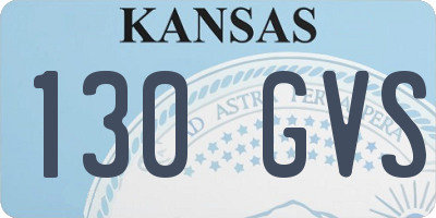 KS license plate 130GVS