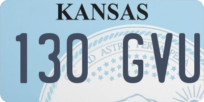 KS license plate 130GVU