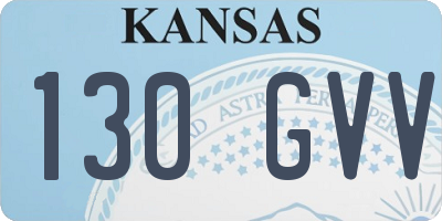 KS license plate 130GVV