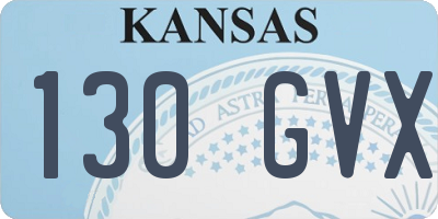 KS license plate 130GVX