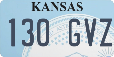 KS license plate 130GVZ