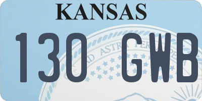 KS license plate 130GWB