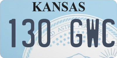 KS license plate 130GWC