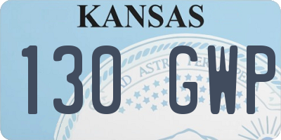 KS license plate 130GWP