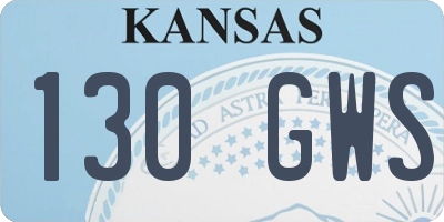 KS license plate 130GWS