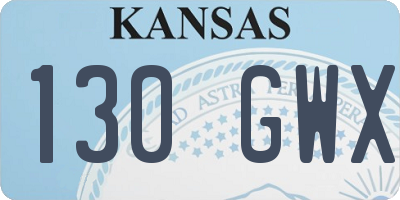KS license plate 130GWX