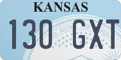 KS license plate 130GXT
