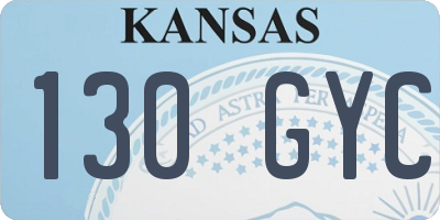 KS license plate 130GYC