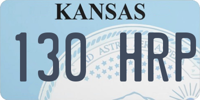 KS license plate 130HRP