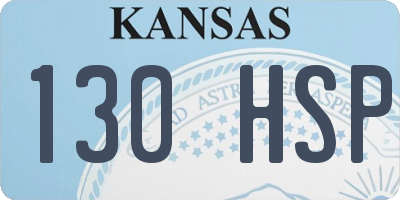 KS license plate 130HSP