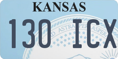 KS license plate 130ICX
