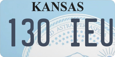 KS license plate 130IEU