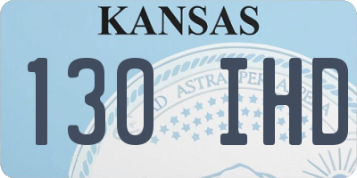 KS license plate 130IHD