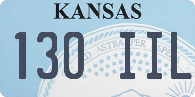 KS license plate 130IIL