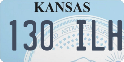 KS license plate 130ILH