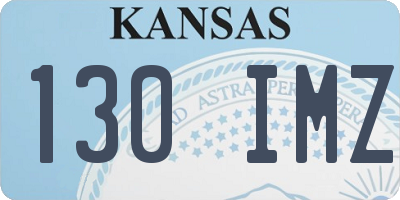 KS license plate 130IMZ