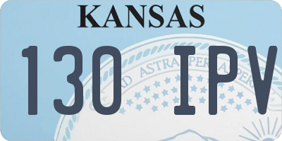 KS license plate 130IPV