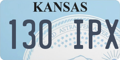 KS license plate 130IPX