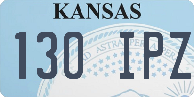 KS license plate 130IPZ