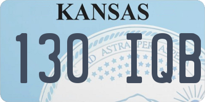 KS license plate 130IQB