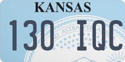 KS license plate 130IQC