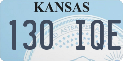 KS license plate 130IQE