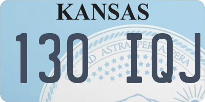 KS license plate 130IQJ