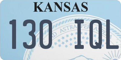 KS license plate 130IQL
