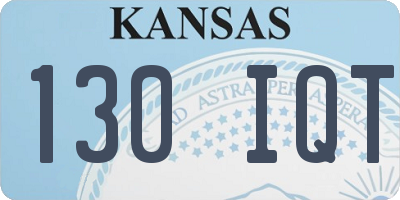 KS license plate 130IQT