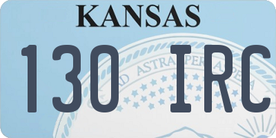 KS license plate 130IRC