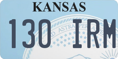 KS license plate 130IRM