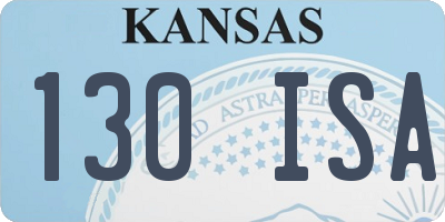 KS license plate 130ISA