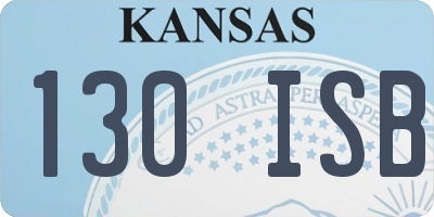 KS license plate 130ISB