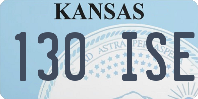 KS license plate 130ISE