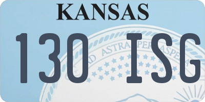 KS license plate 130ISG