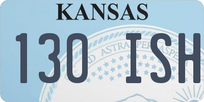 KS license plate 130ISH