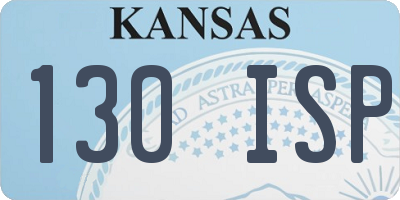 KS license plate 130ISP