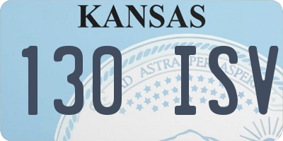 KS license plate 130ISV