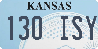 KS license plate 130ISY