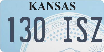 KS license plate 130ISZ