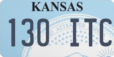 KS license plate 130ITC