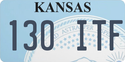 KS license plate 130ITF