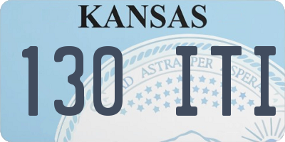 KS license plate 130ITI