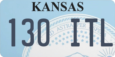 KS license plate 130ITL