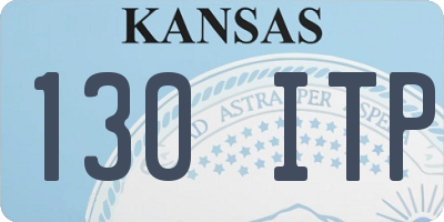 KS license plate 130ITP