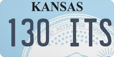 KS license plate 130ITS