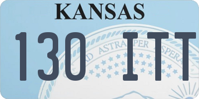 KS license plate 130ITT